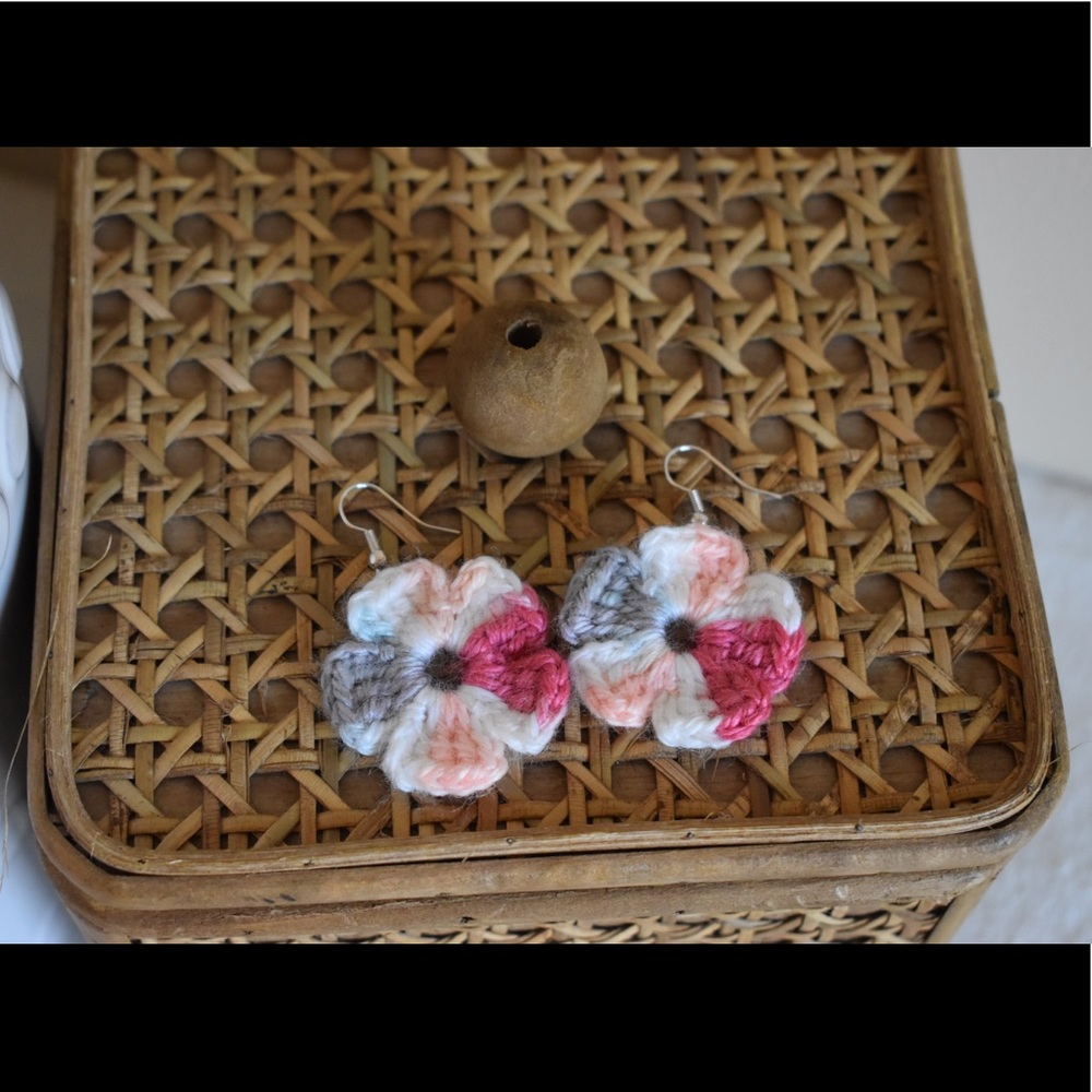 Crochet Flower Earrings